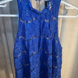 Fire Los Angeles Royal Blue Lace Top